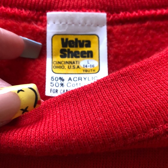 Vintage Mickey Mouse style sweatshirt red xs - Picture 2 of 3